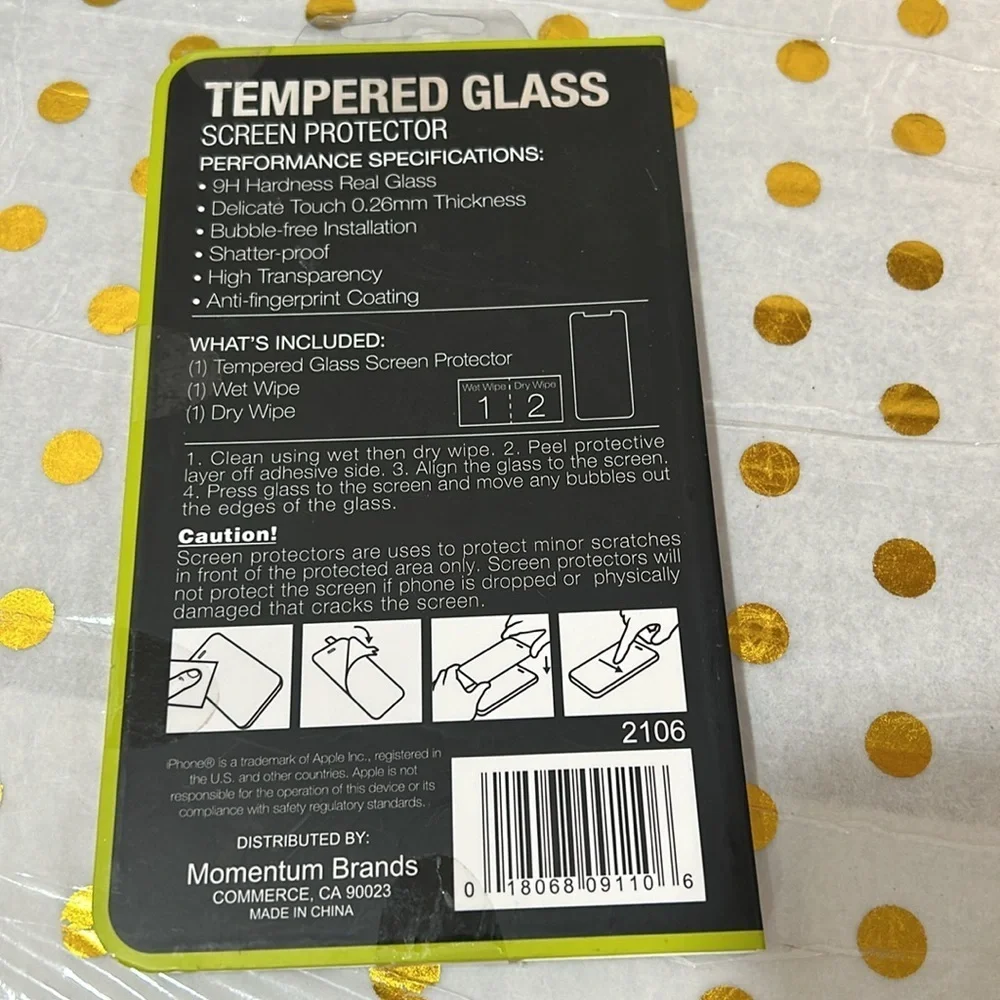 Tempered Glass Screen Protector for 📱 iPhone 12 Mini NWT